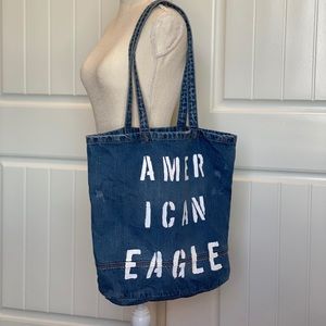 American Eagle Large Faded Out Jean Tote